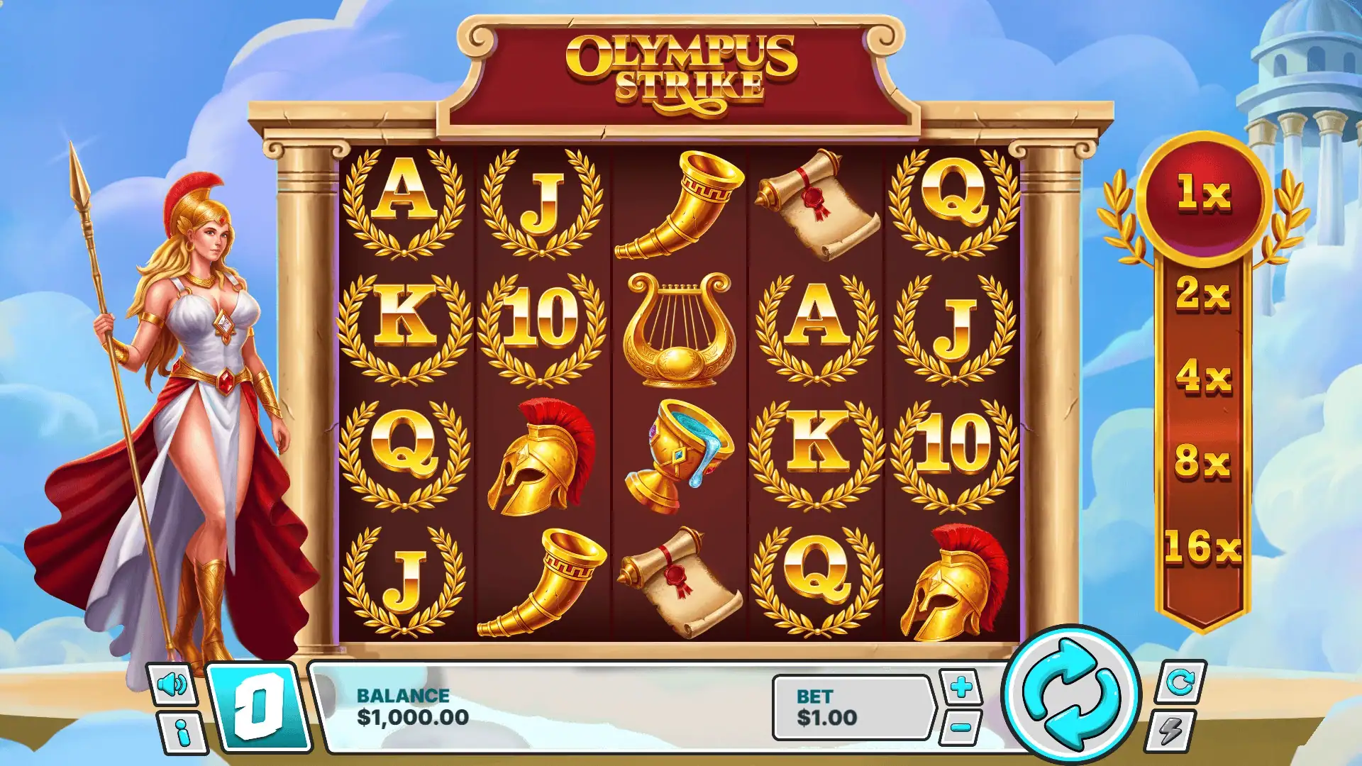 Olympus Strike slot gameplay reels
