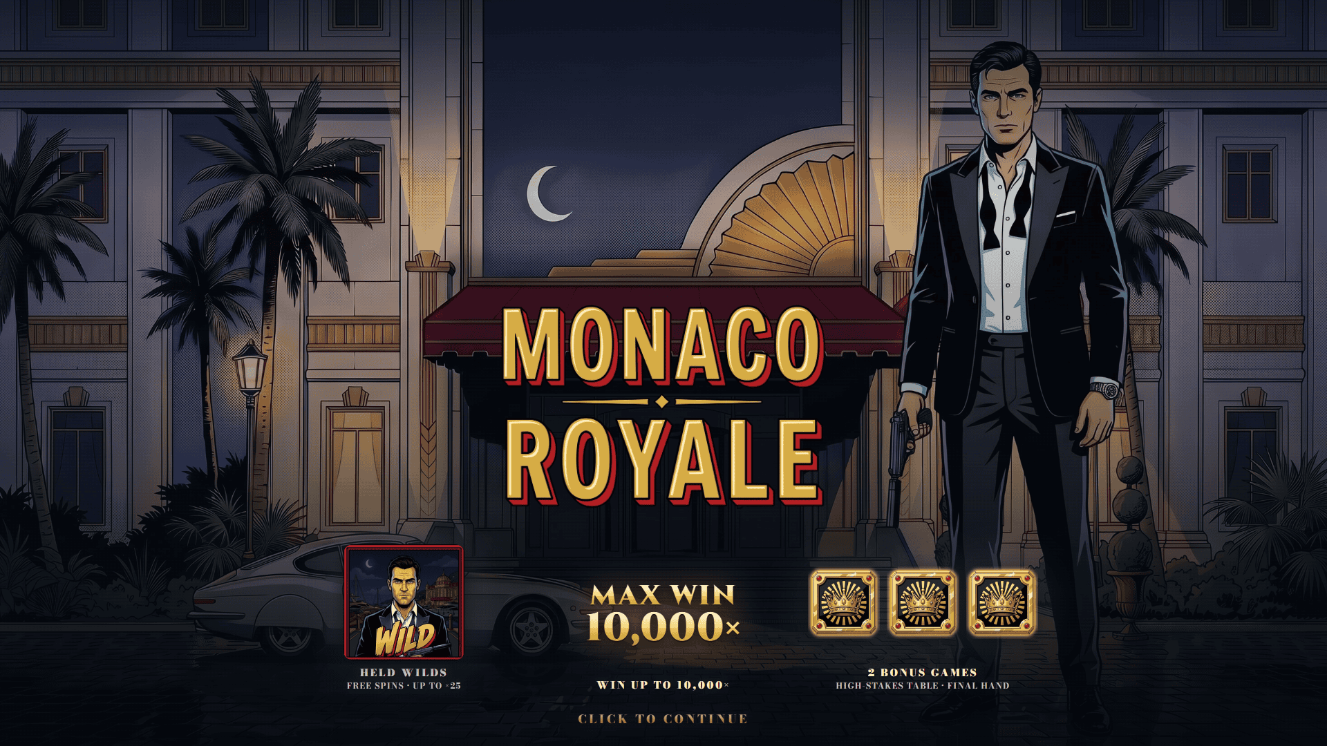 Monaco Royale slot intro screen