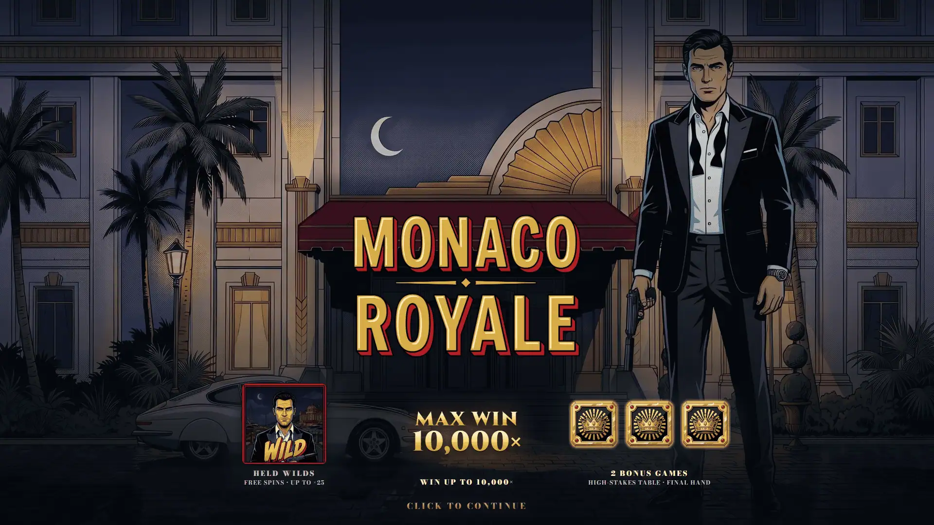 Monaco Royale slot intro screen
