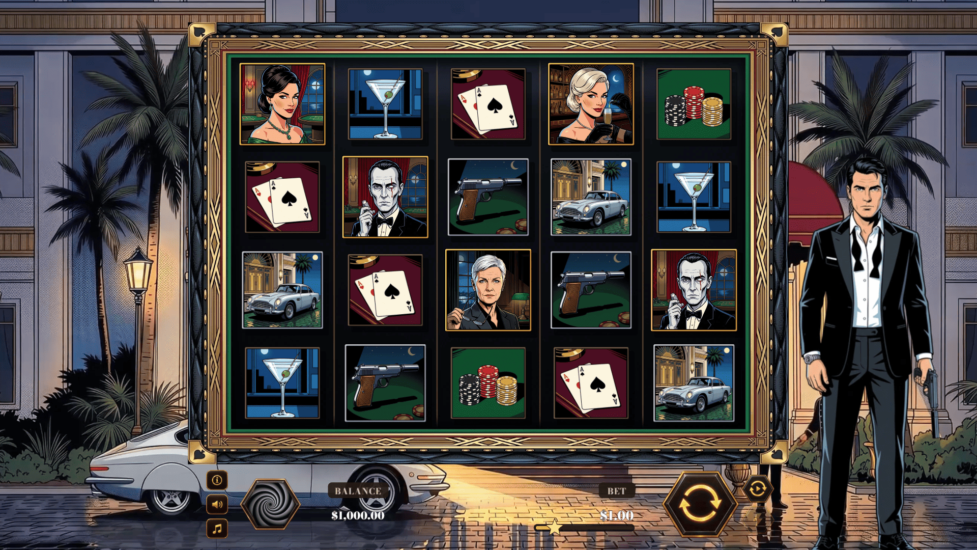 Monaco Royale slot gameplay reels