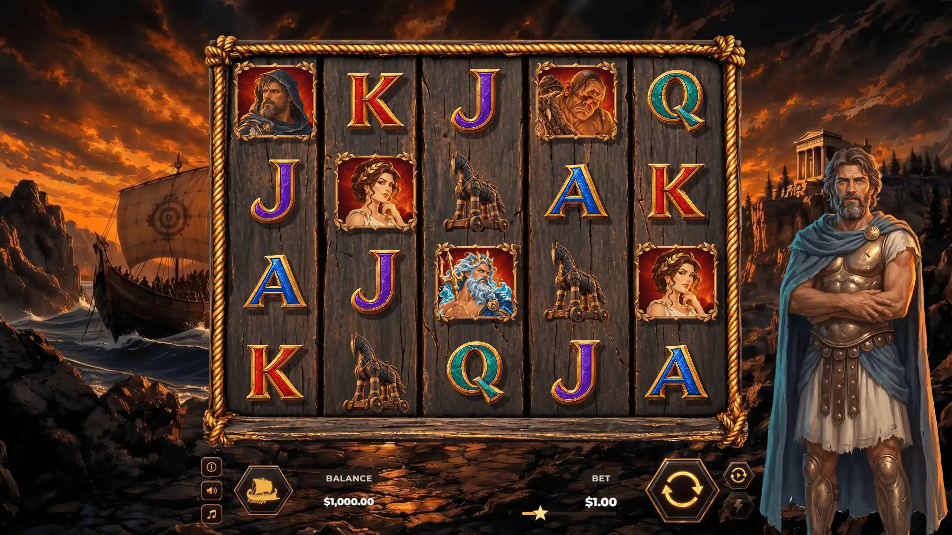 Odysseus Coming Home slot gameplay reels