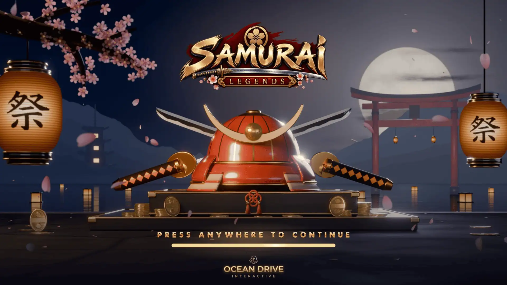 Samurai Legends slot intro screen