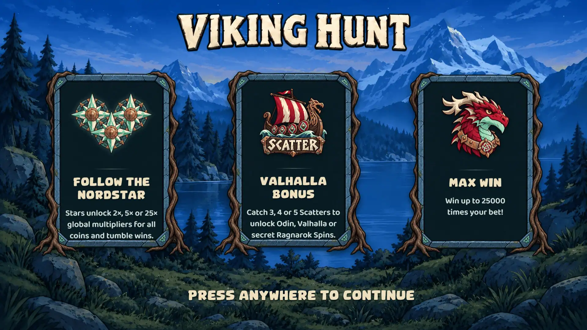 Viking Hunt slot intro screen