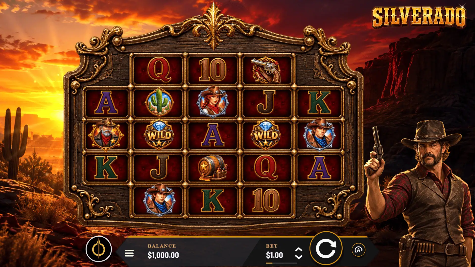 Silverado slot gameplay reels