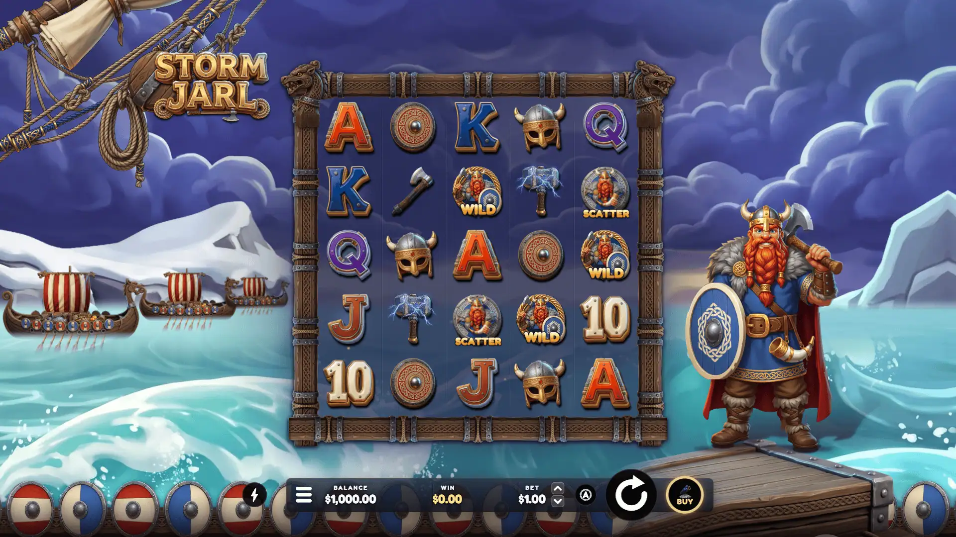 Storm Jarl slot gameplay reels