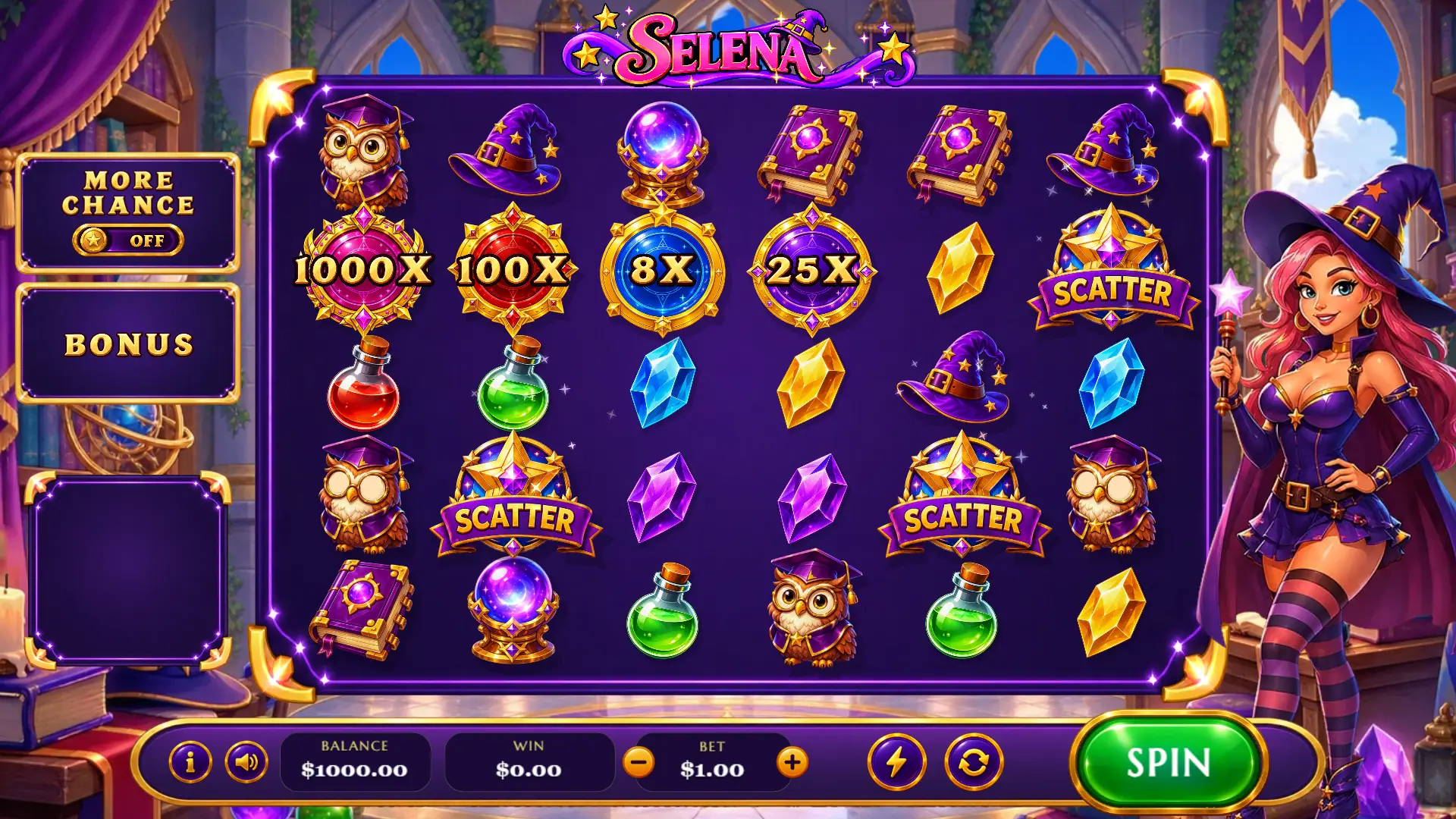 Selena slot gameplay reels