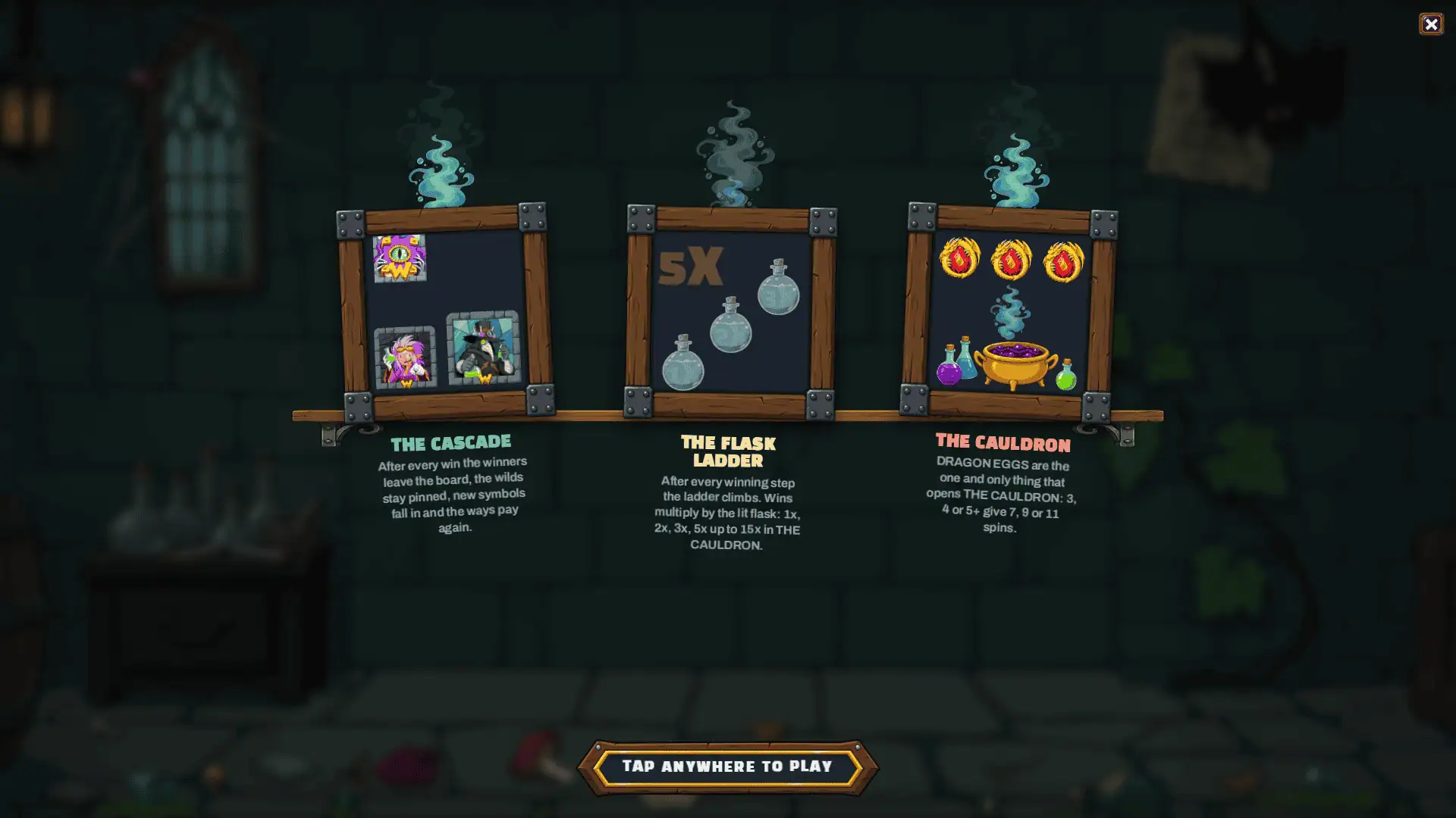 Flask Blast slot intro screen