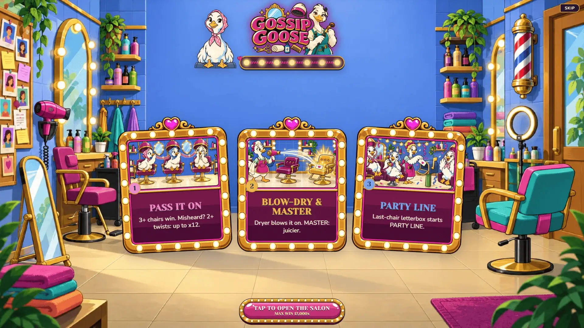 Gossip Goose slot intro screen