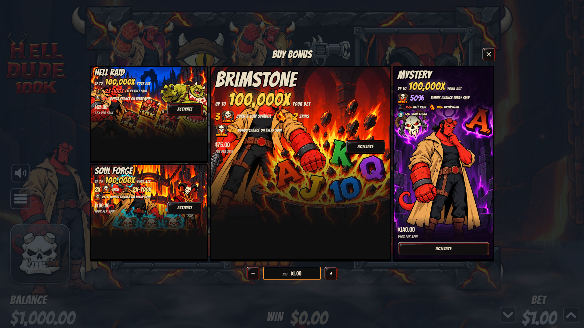 HellDude 100k bonus buy menu