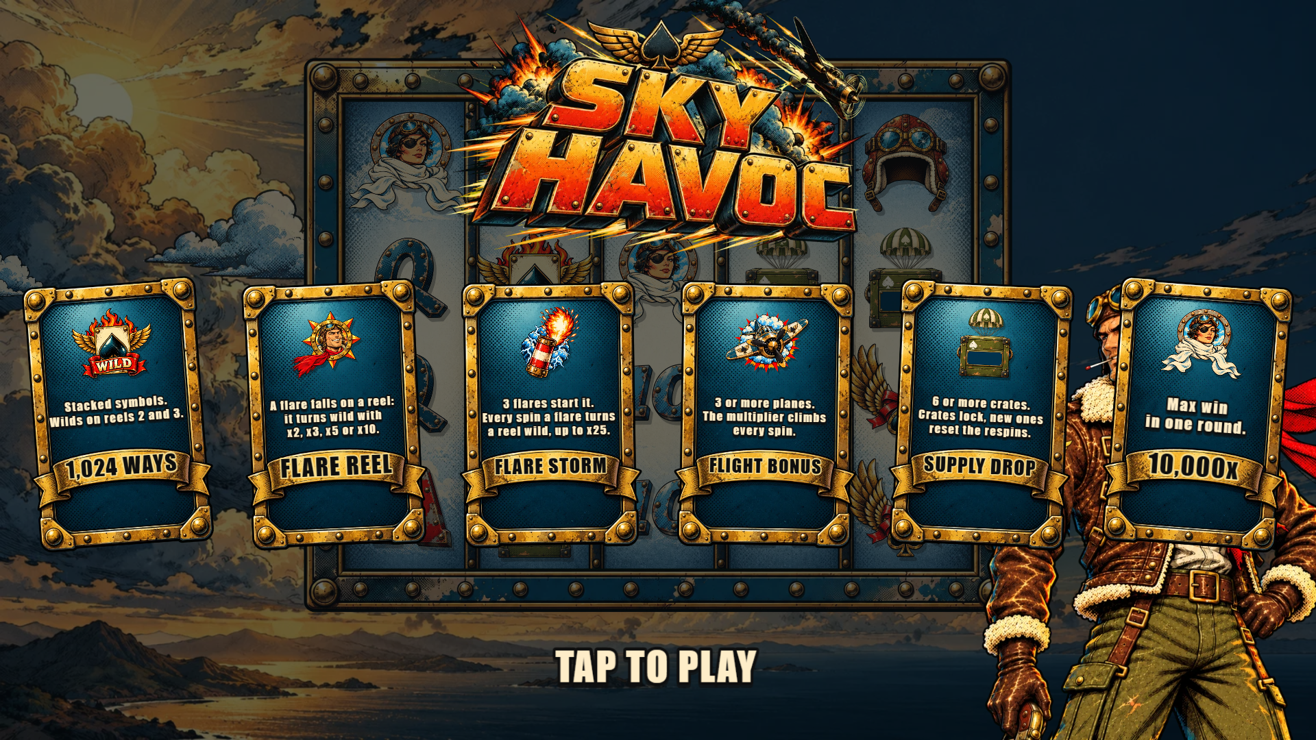 Sky Havoc slot intro screen