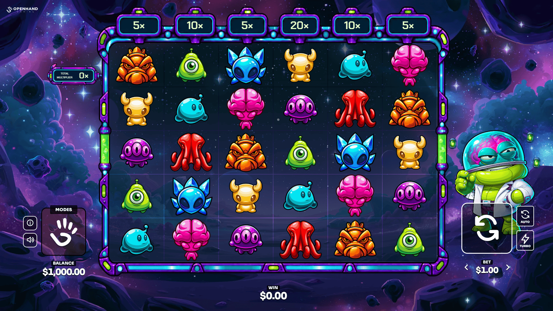 Cosmic Mutations slot gameplay reels