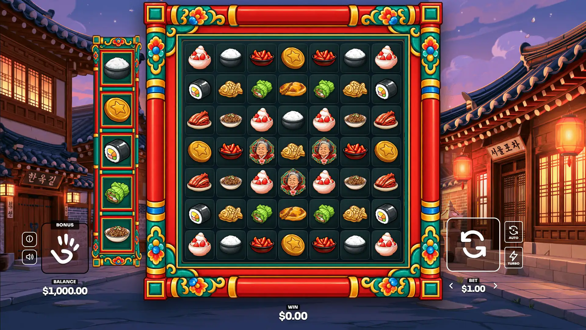 Seoul Party slot gameplay reels