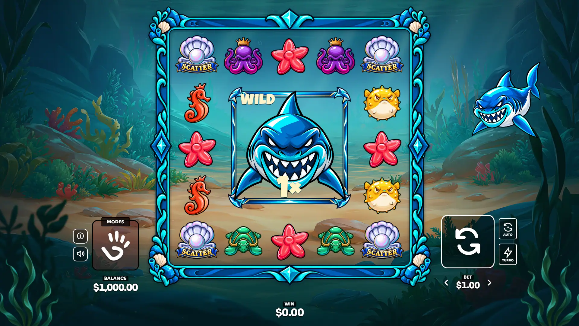 Under The Sea slot gameplay reels