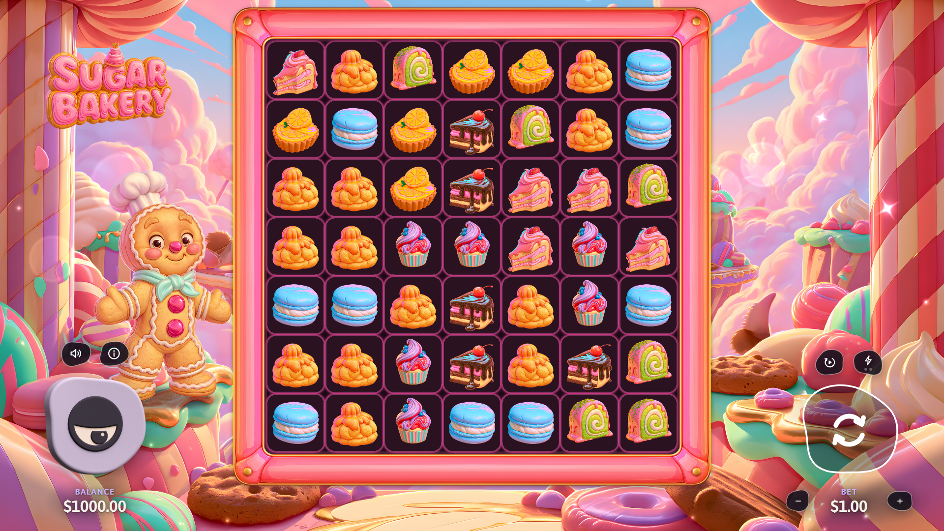 Sugar Bakery slot gameplay reels