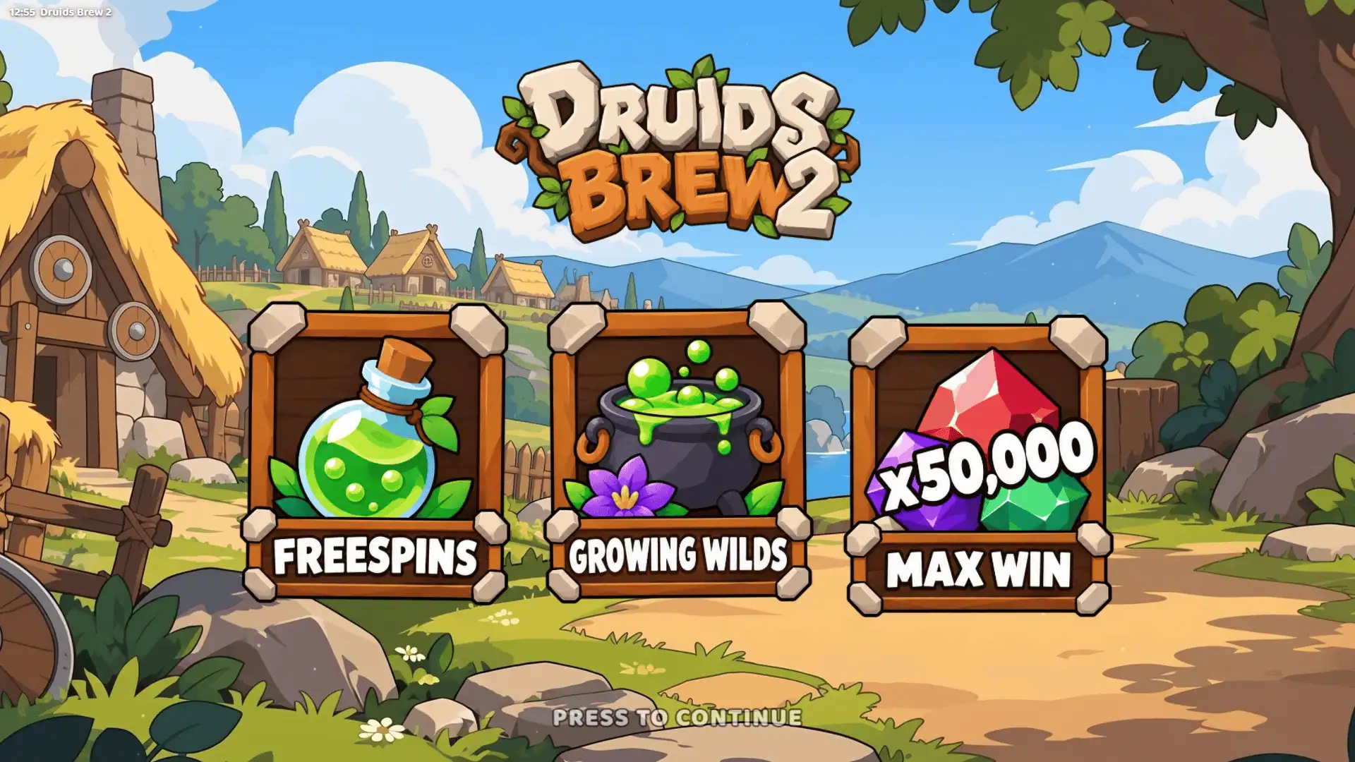 Druids Brew 2 slot intro screen