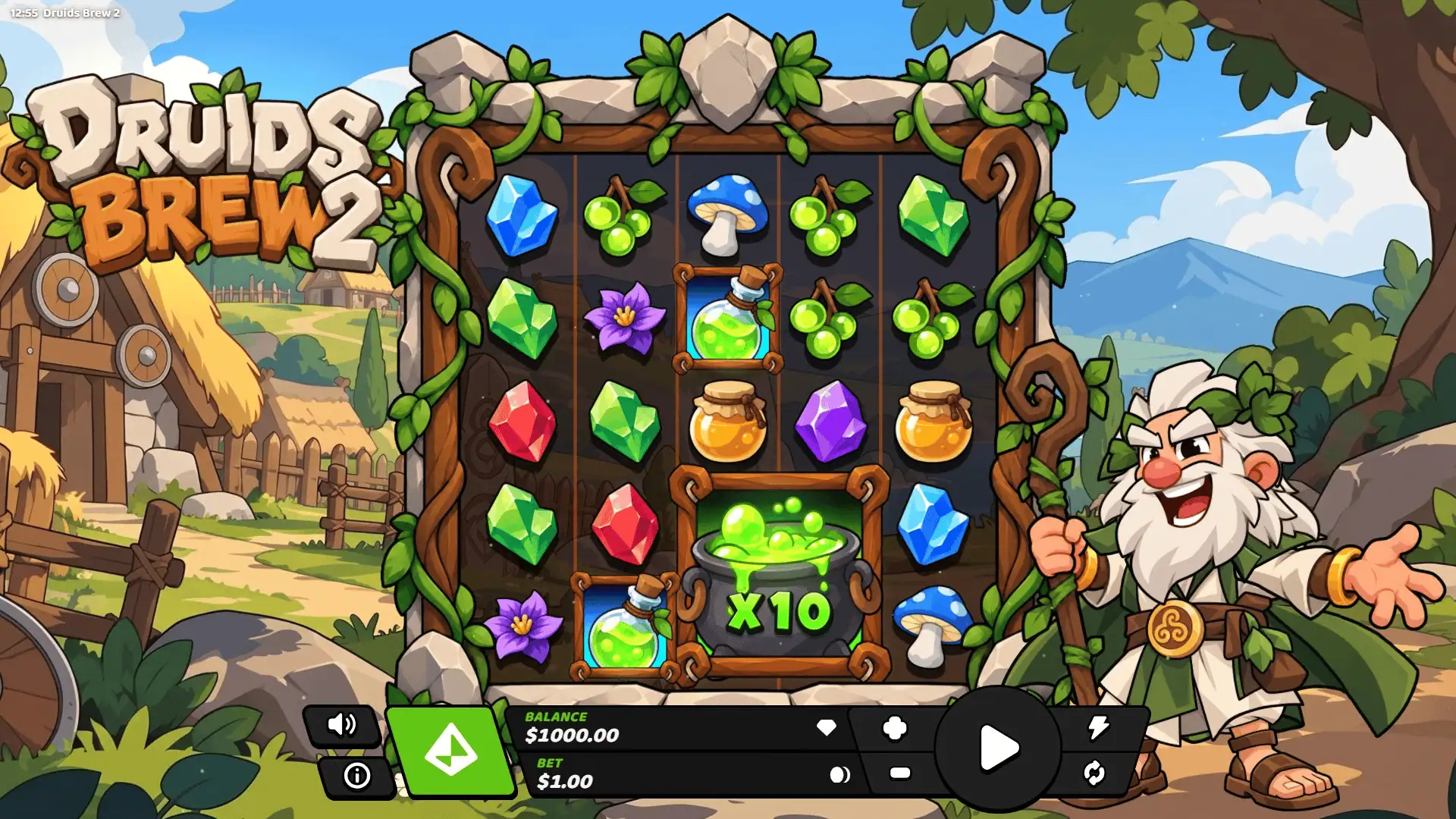 Druids Brew 2 slot gameplay reels