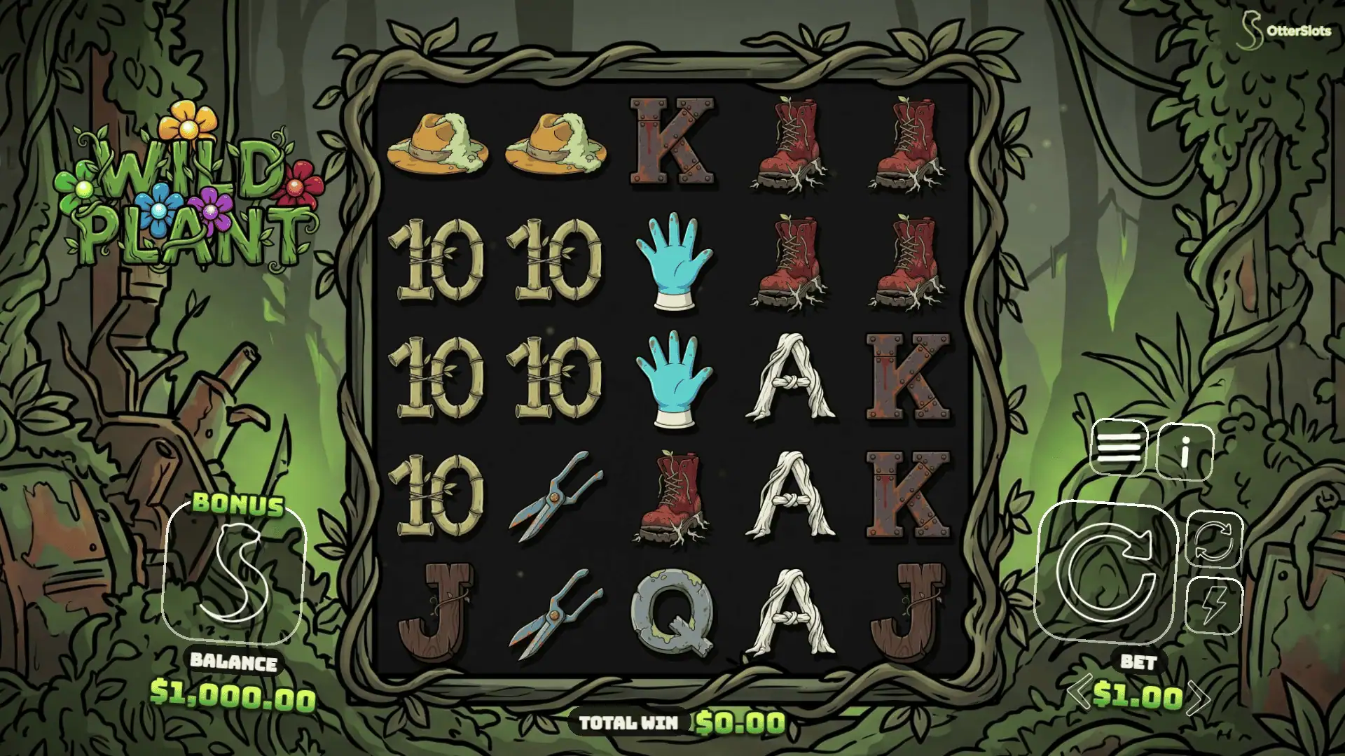 Wild Plant slot gameplay reels