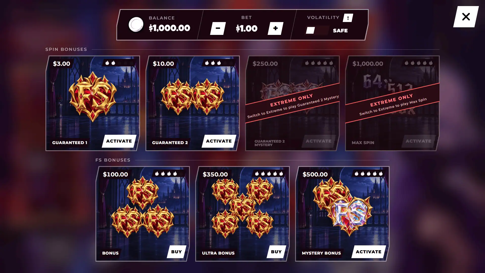 Marry Me 2 bonus buy menu