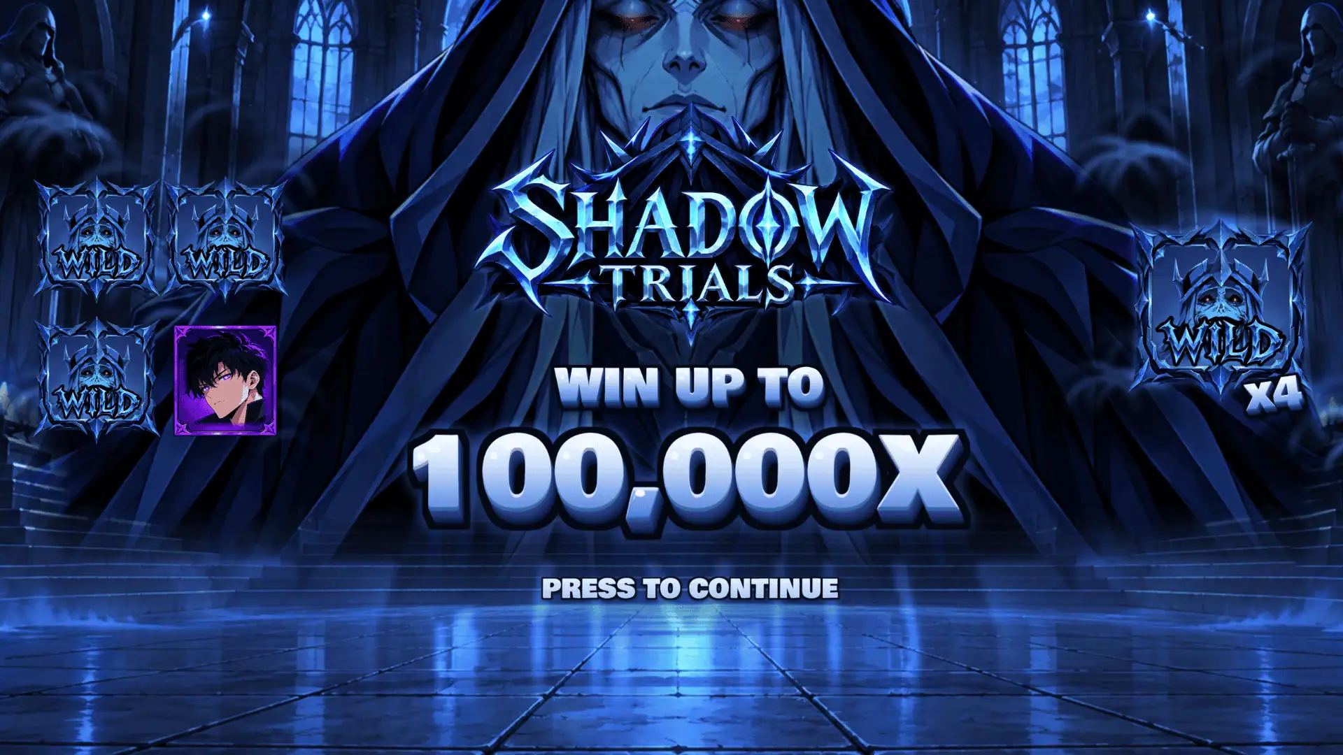 Shadow Trials slot intro screen