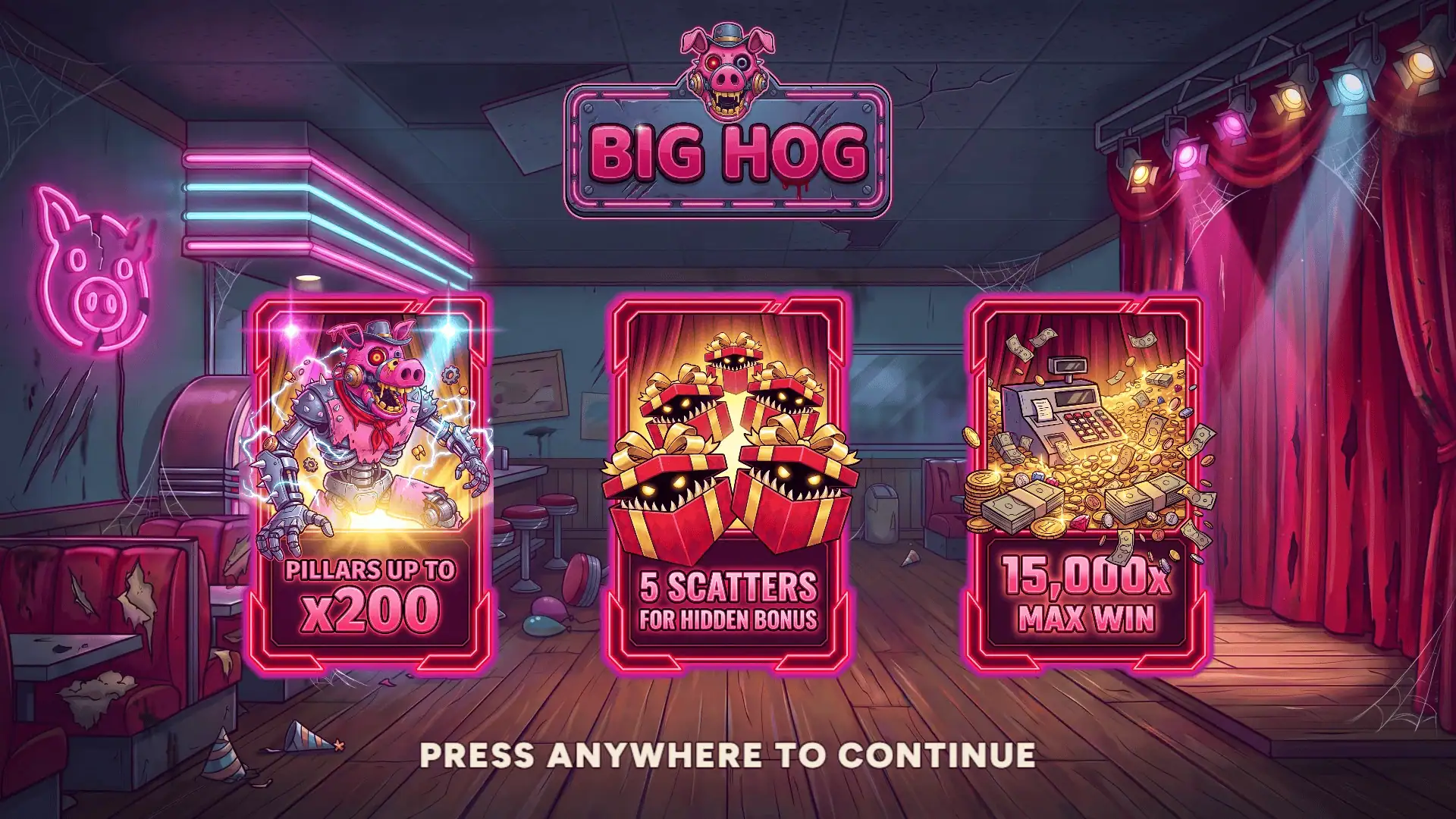 Big Hog slot intro screen
