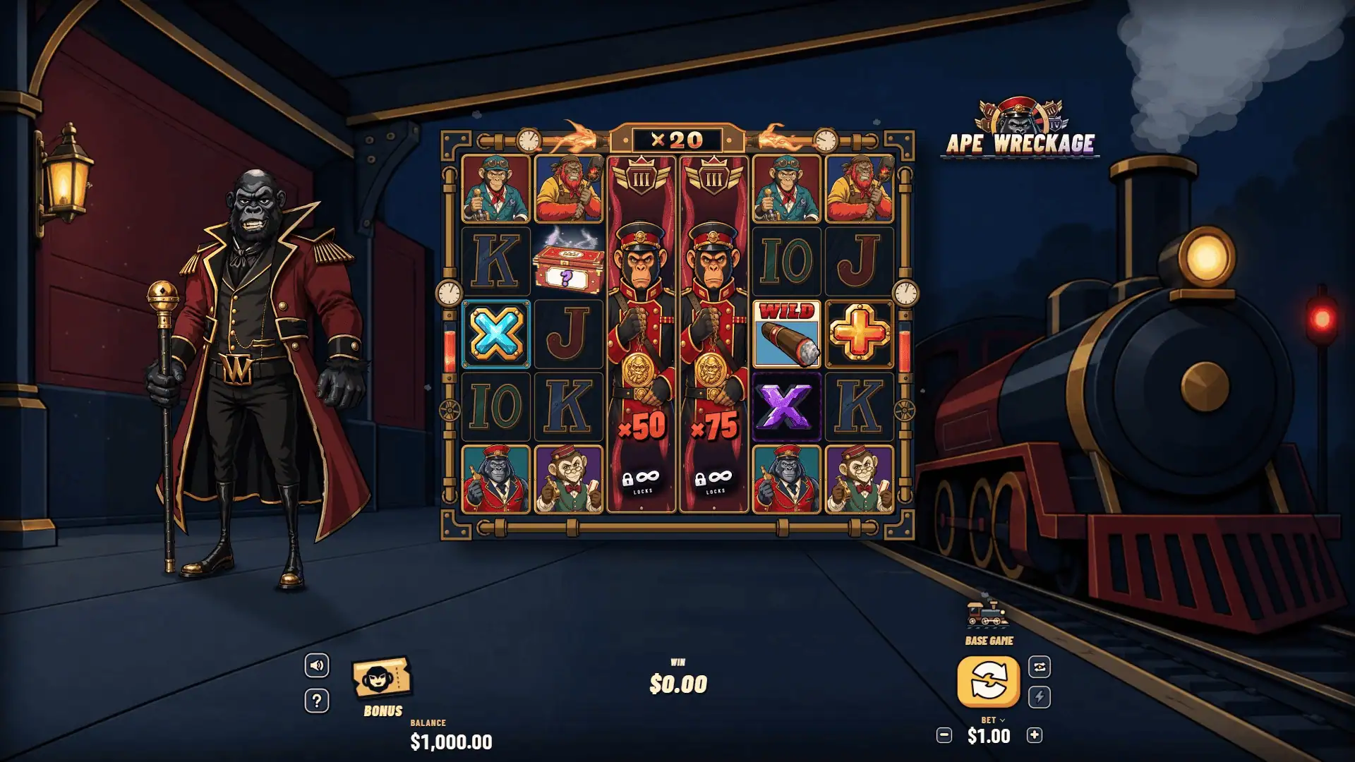 Ape Wreckage slot gameplay reels