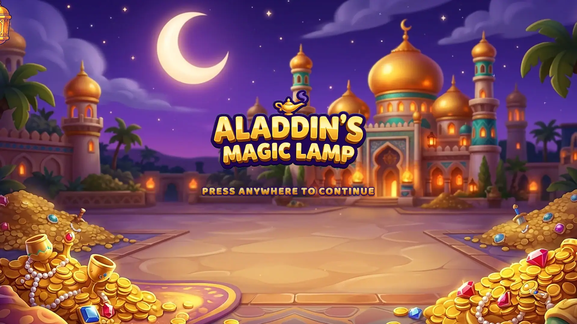 Aladdin's Magic Lamp slot intro screen