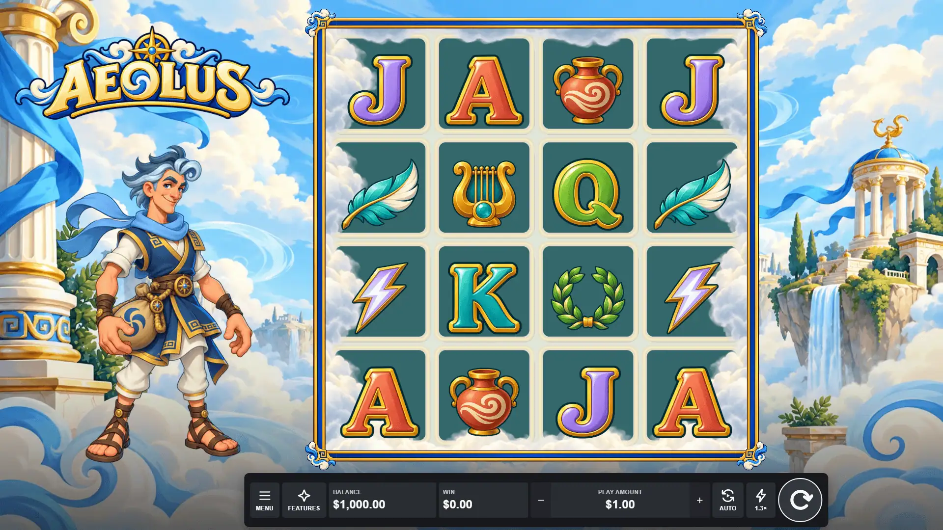 Aeolus slot gameplay board