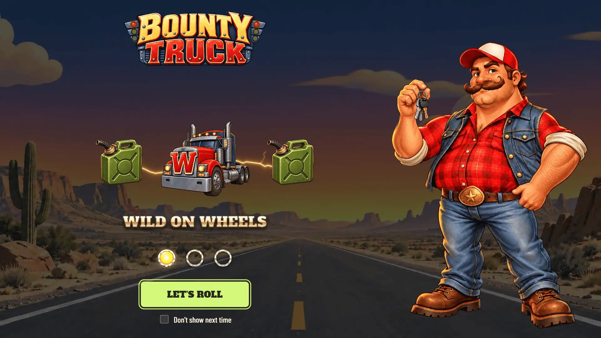 Bounty Truck slot intro screen