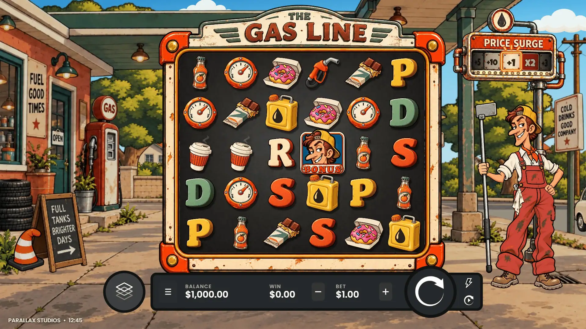 The Gas Line slot gameplay reels
