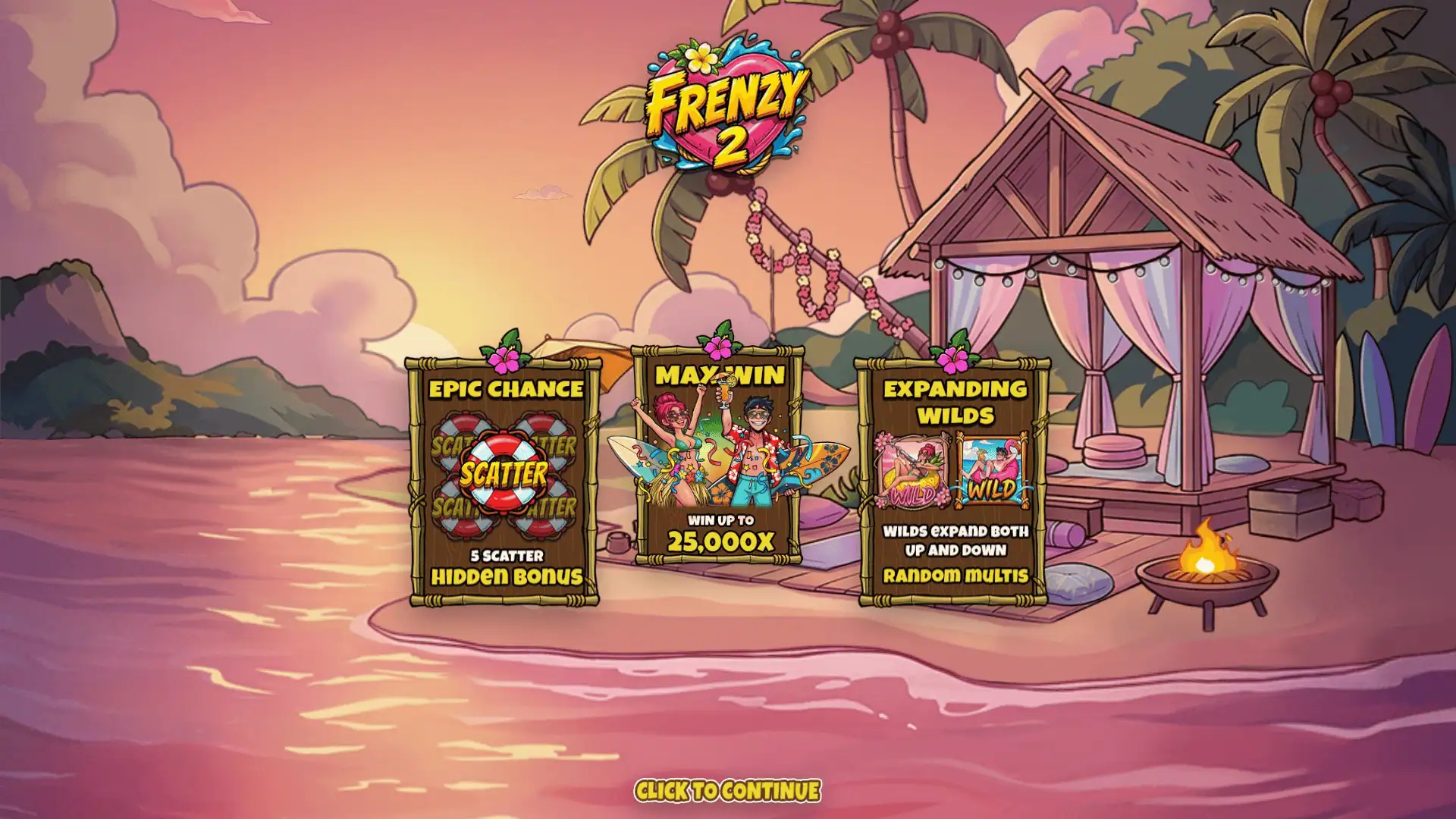 Frenzy 2 slot intro screen