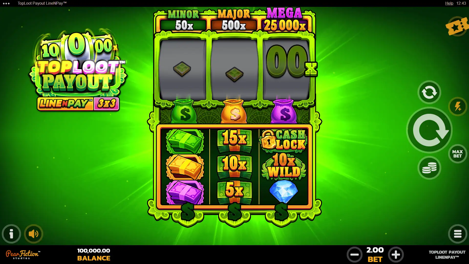 TopLoot Payout slot gameplay reels