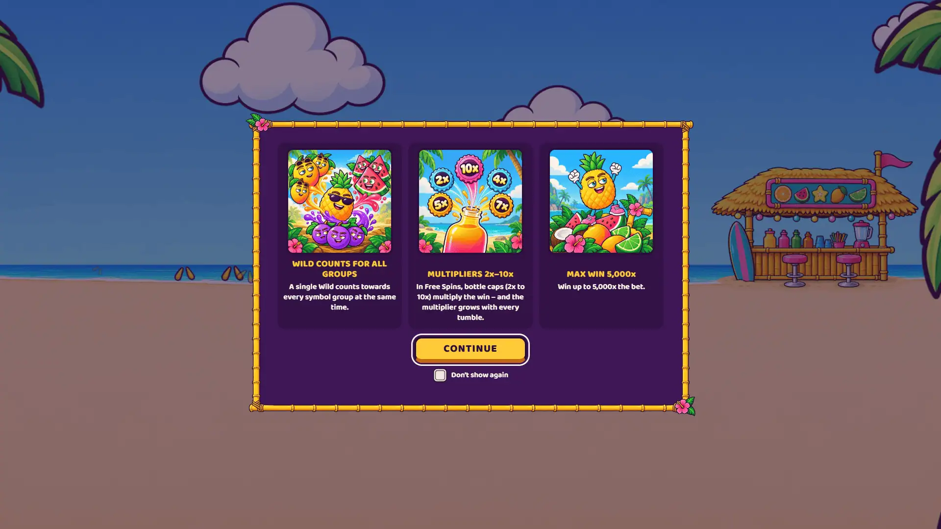 Pina Colossal slot intro screen
