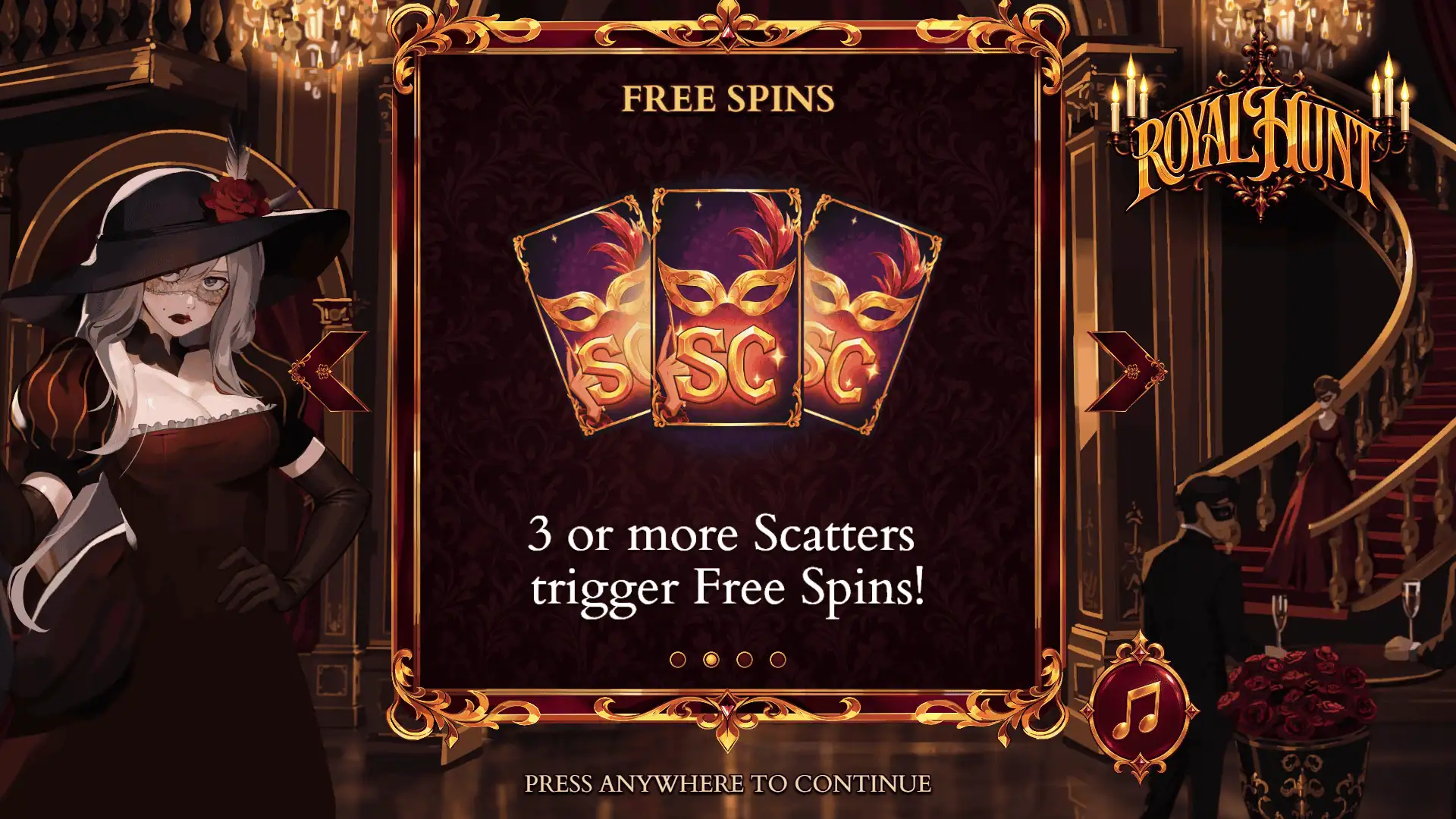 Royal Hunt slot intro screen