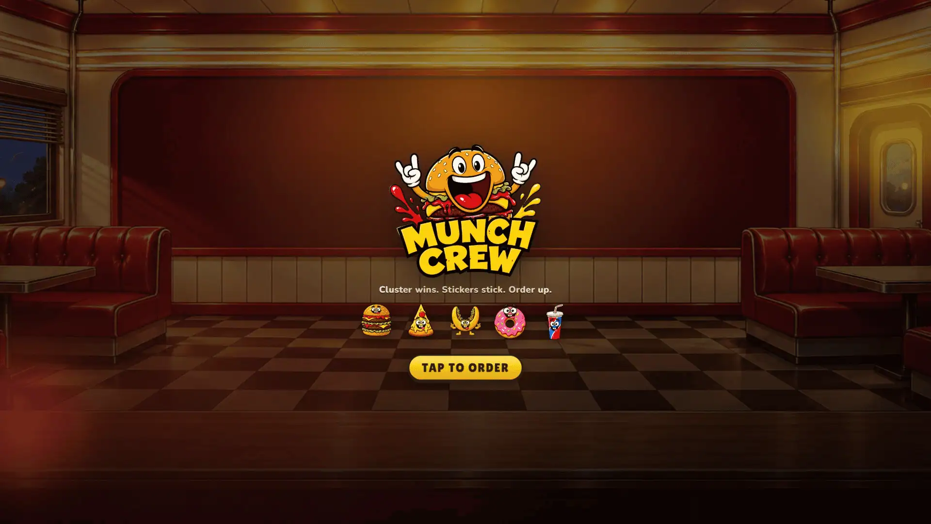 Munch Crew slot intro screen