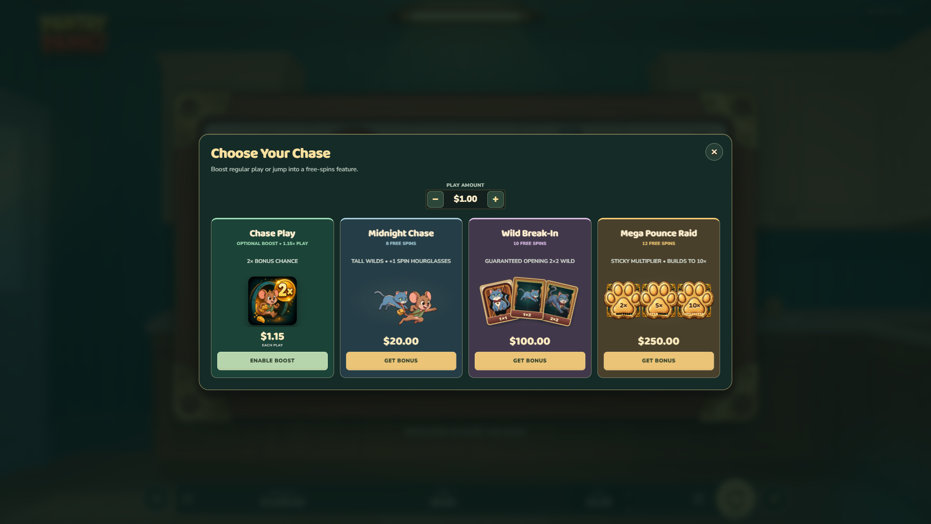 Pantry Panic bonus buy menu