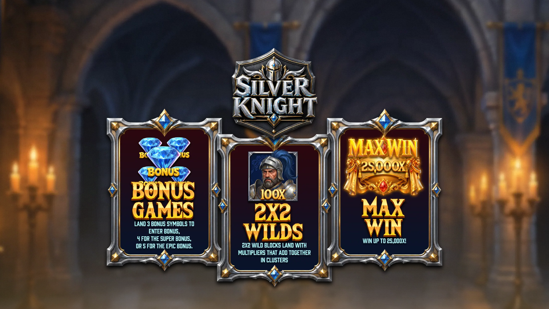 Silver Knight slot intro screen