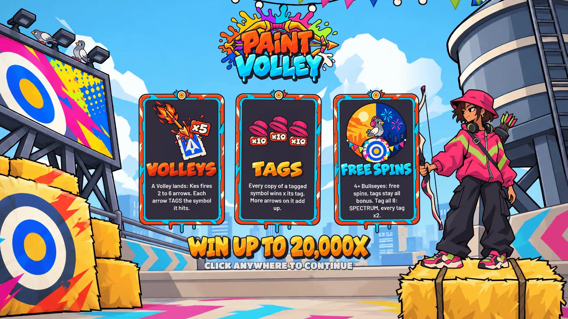 Paint Volley slot intro screen
