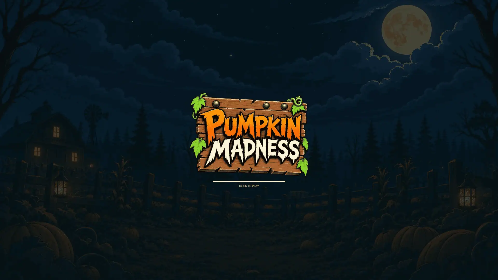 Pumpkin Madness slot intro screen