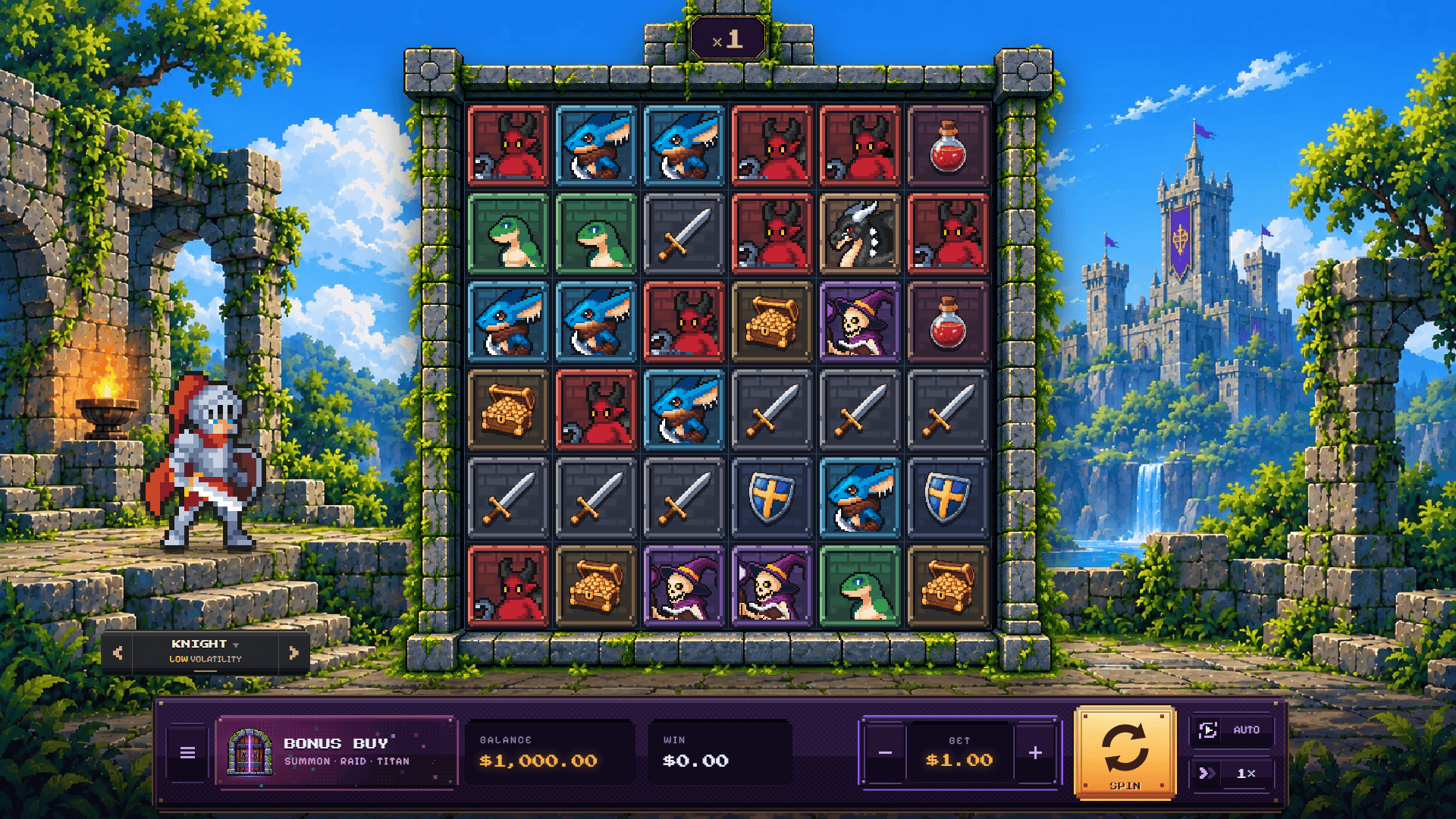 Dungeon Of Beasts slot gameplay reels