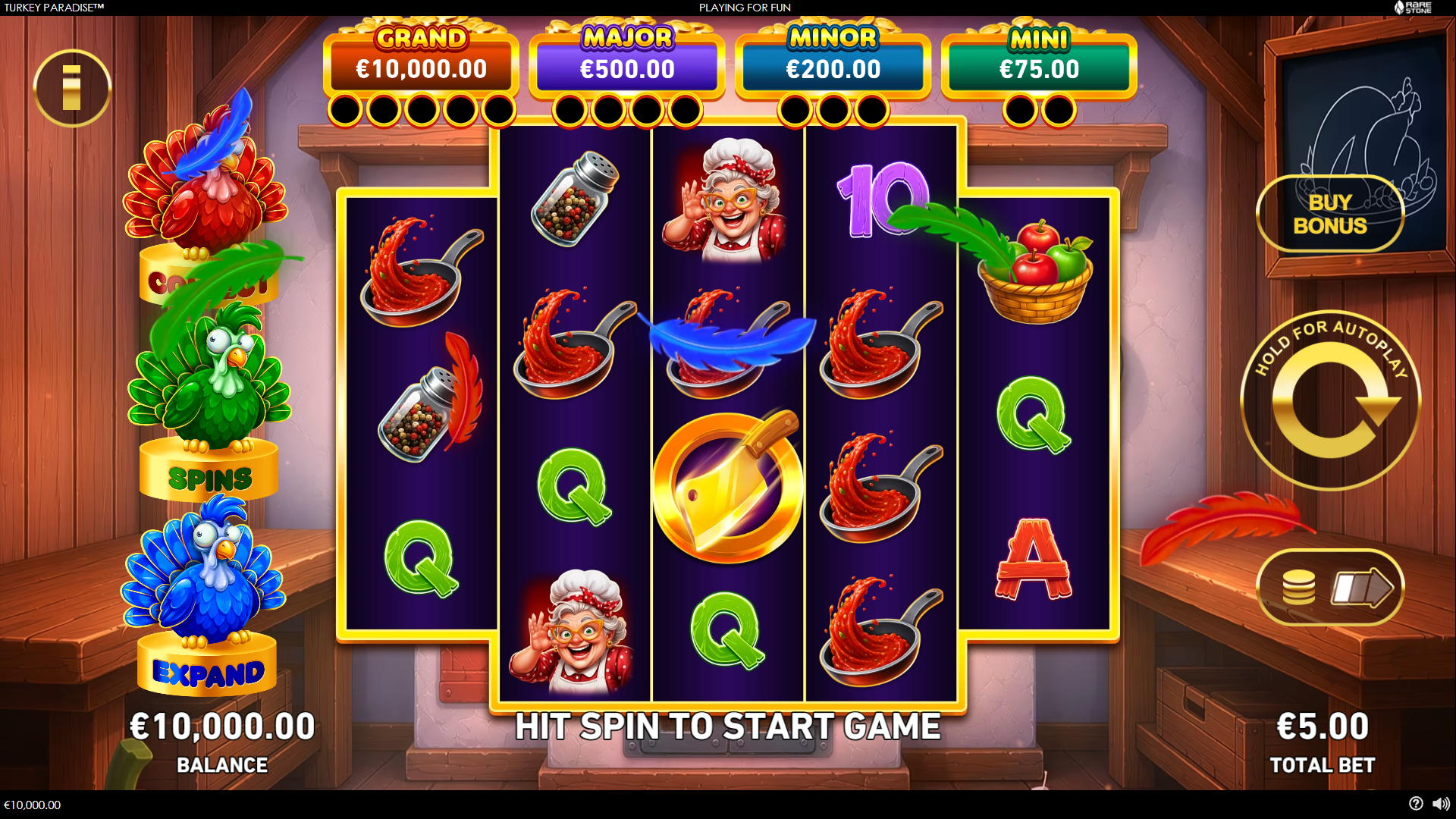 Turkey Paradise slot gameplay reels
