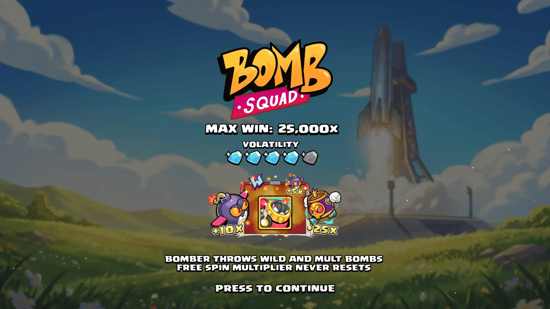 Bomb Squad slot intro screen