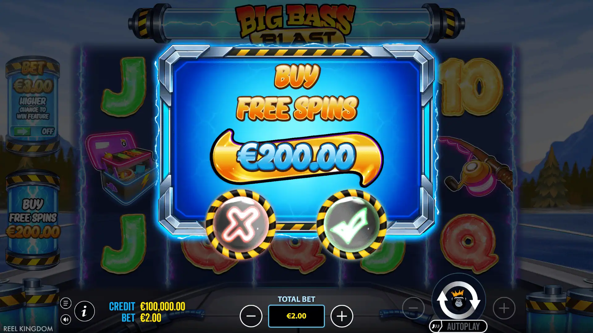 Big Bass Blast bonus buy menu