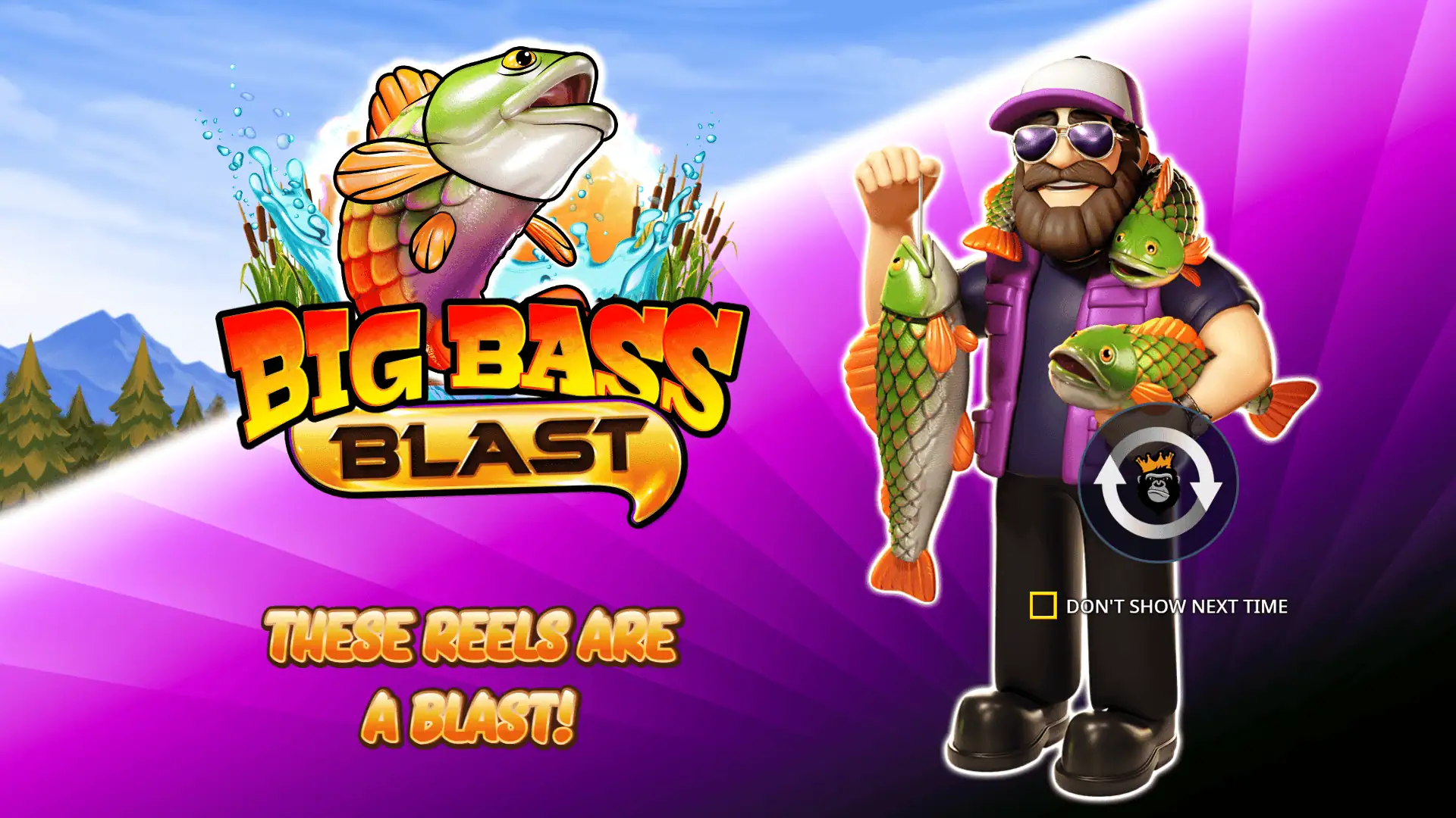 Big Bass Blast slot intro screen