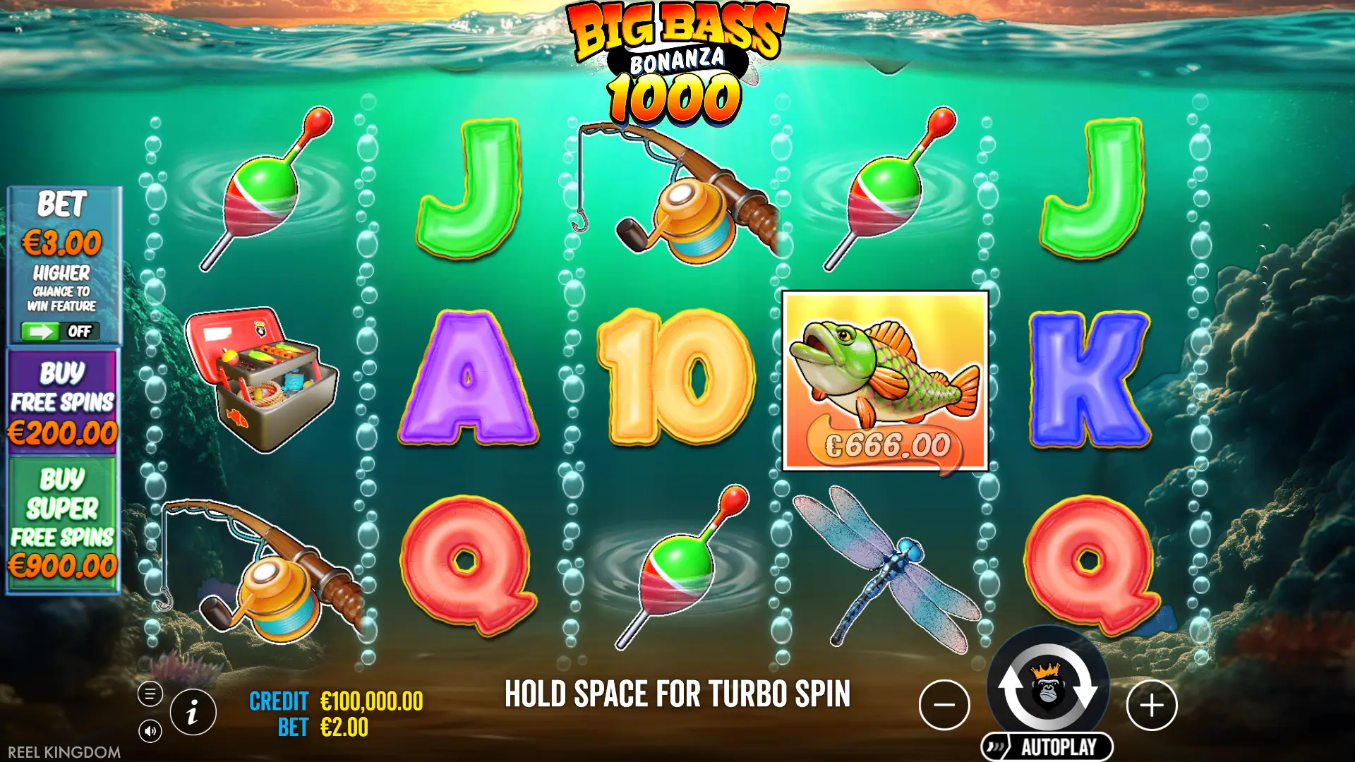 Big Bass Bonanza 1000 slot gameplay reels