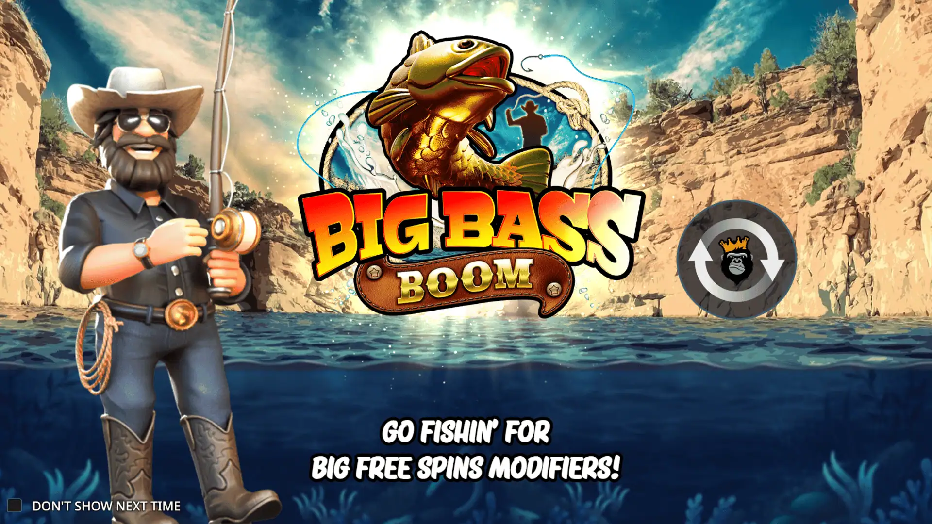 Big Bass Boom slot intro screen