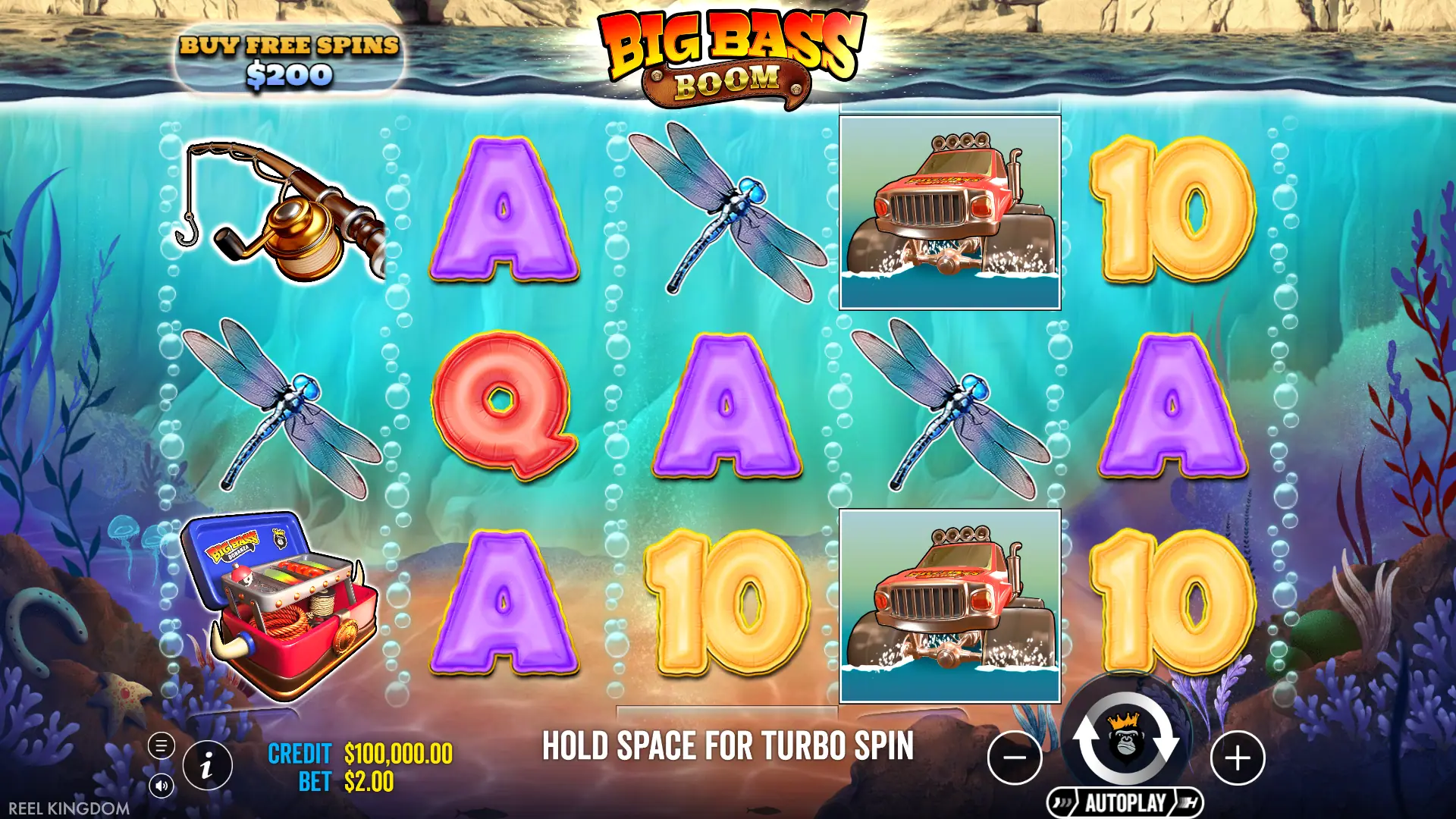 Big Bass Boom slot gameplay reels