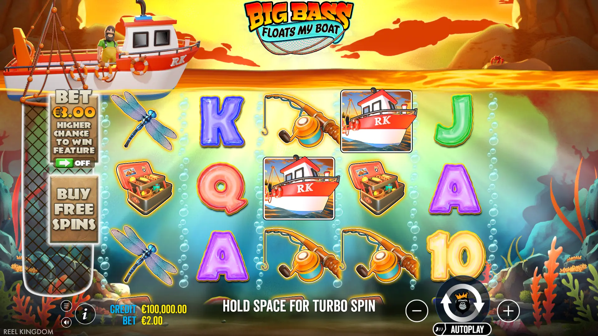Big Bass Floats My Boat slot gameplay reels