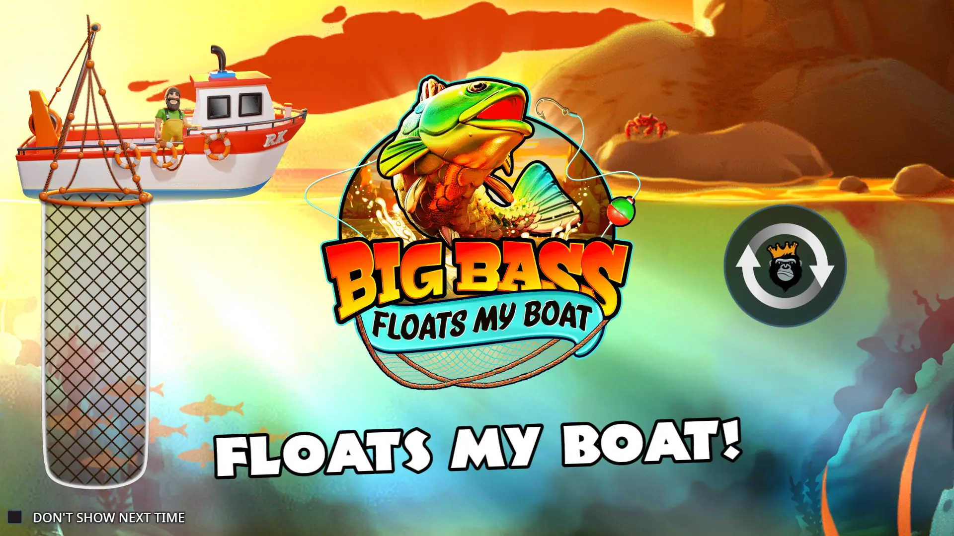 Big Bass Floats My Boat slot intro screen