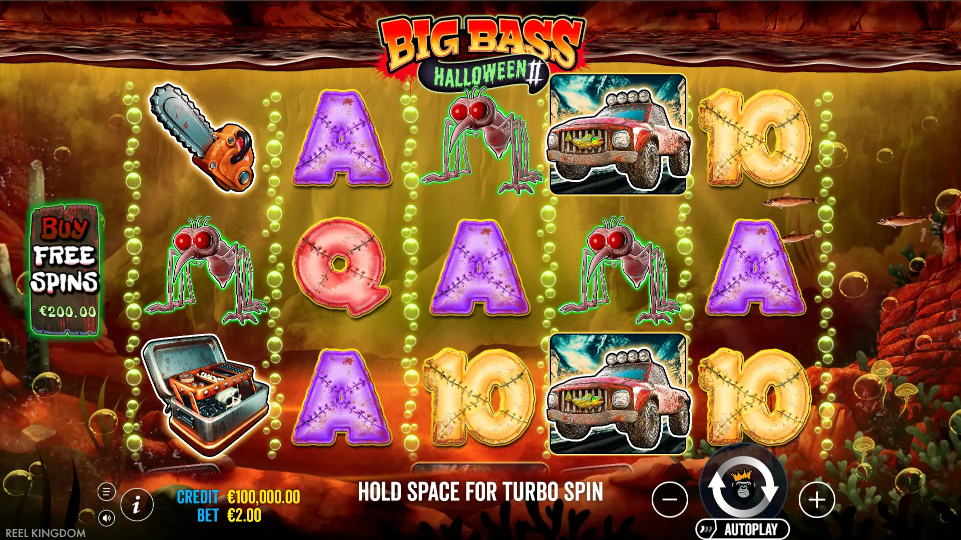 Big Bass Halloween II slot gameplay reels