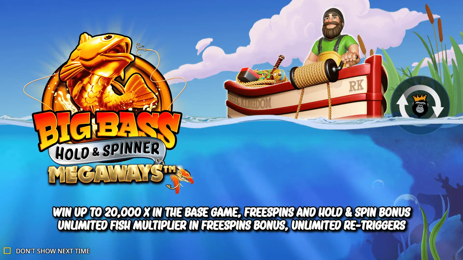 Big Bass Hold & Spinner Megaways slot intro screen